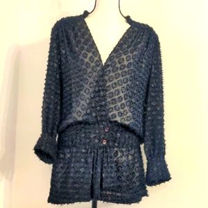 Retro Metallic Polka Dot Party Shirt